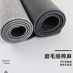 工厂棉麻橡胶鼠标垫超大办公桌面笔记本电脑键盘写字桌垫定制