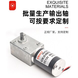 XCWL50涡轮蜗杆直流减速电机5882自锁24V大扭矩12V调低.速微型马