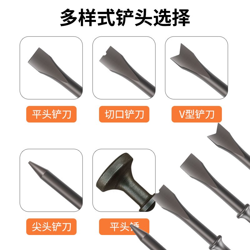气铲铲头气动冲击铲刀风s铲气锤锤头弹簧 气动工具气铲配件大全图片