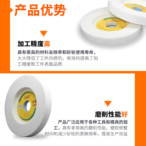 单面凹砂轮618平面小磨床25加厚沙轮片18G0白刚玉205凹槽31.75水