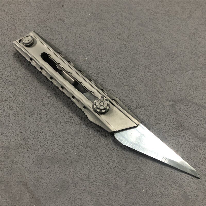 无极钛合金tc21数控cnc精密美工刀安装ckbN2刀片重型壁纸刀带背夹