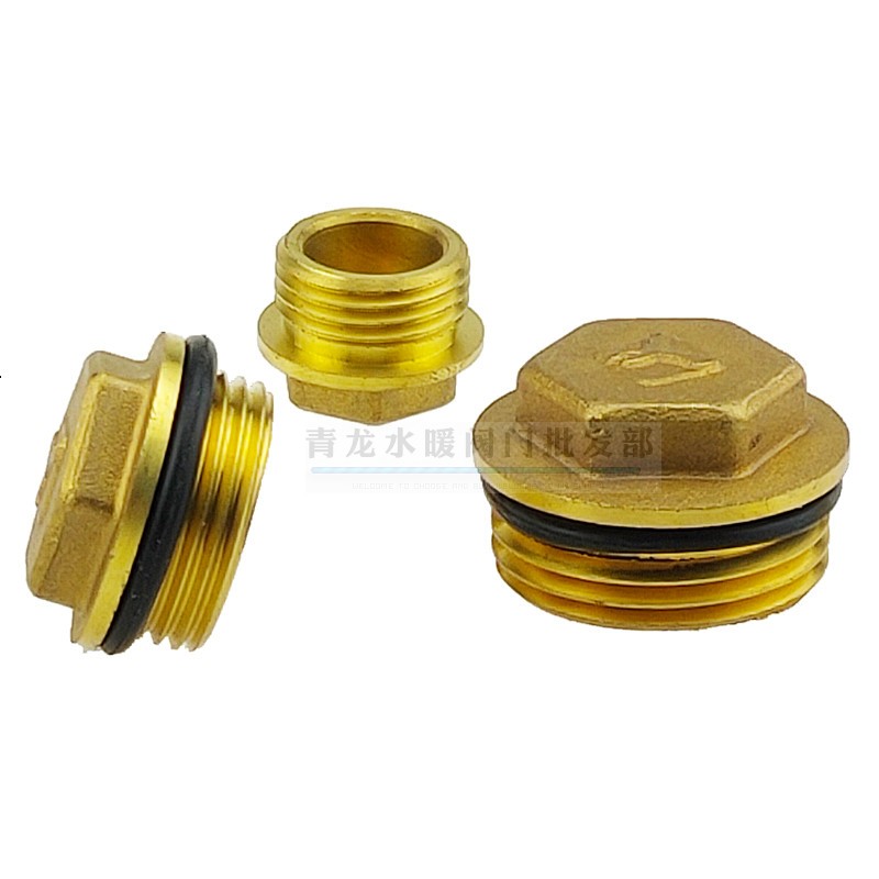 加厚铜外丝堵头 管堵头 外丝闷头  外丝管帽M 水管闷头4分6分1寸