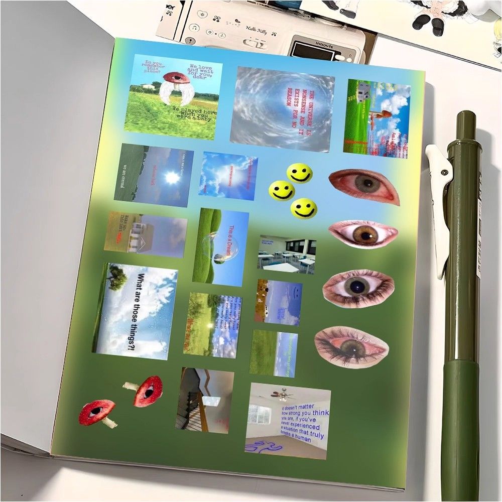 梦核贴纸书】古早梦核电子梦核y2k元素旧时代网络怪核素材手账diy