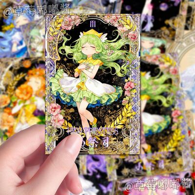 【小花仙塔罗牌小卡】新款繁花似锦穆夏风精美花卉复古华丽LOMO卡