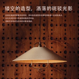 栖夏 小星星吊灯中古风餐厅吊灯复古侘寂风餐桌吧台灯设计师款