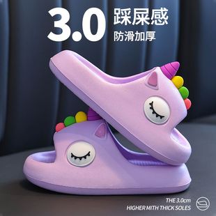 2025新款 居家沙滩小公主网红凉拖女潮 夏季 女童可爱卡通印花凉拖鞋