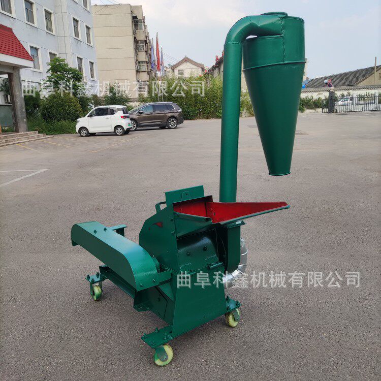 黄豆秸秆粉碎机家用型牛羊饲料打粉机科鑫直供地瓜秧除尘粉糠机