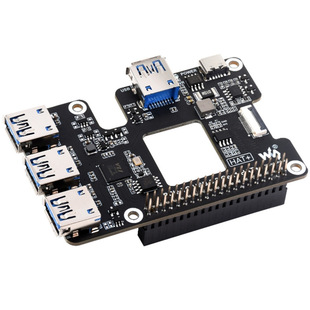 Gen1扩展卡PI5专用板载4个USB接口 3.2 免驱动 PCIe转USB 树莓派5