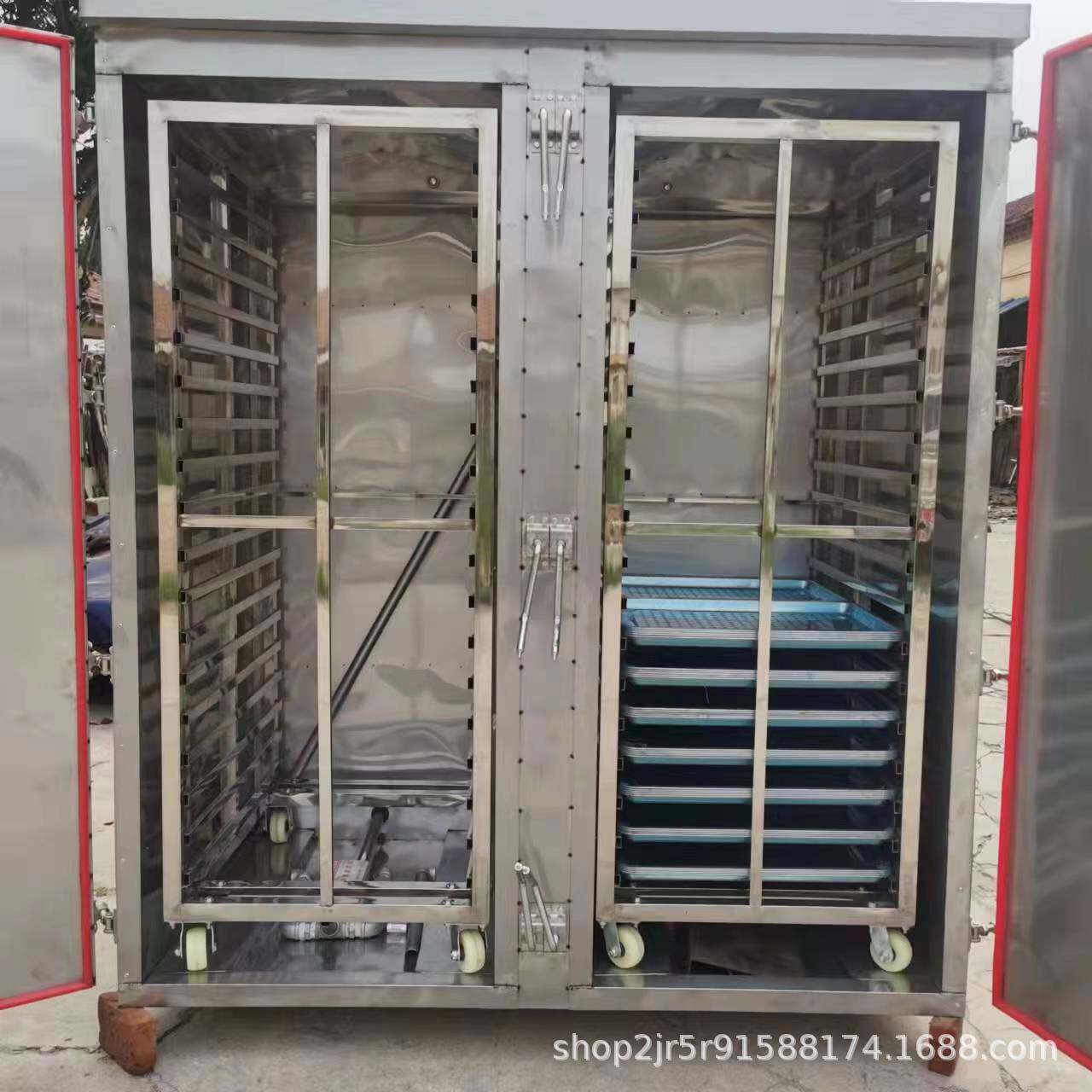 不锈钢蒸箱商用大型小型蒸柜蒸饭车双开门单门可蒸箱蒸房