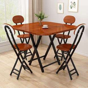 折叠桌子家用正方形大桌子6-10人可折叠桌子简易大方桌聚餐桌2025