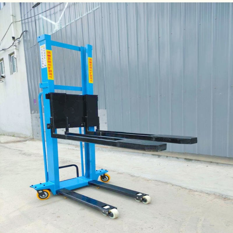 随车叉车登车自登高车电动手推液压便携式搬运叉车半电动堆高车