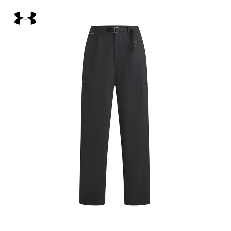 UA安德玛休闲裤秋冬女裤直筒宽松梭织工装长裤运动裤6010040-001