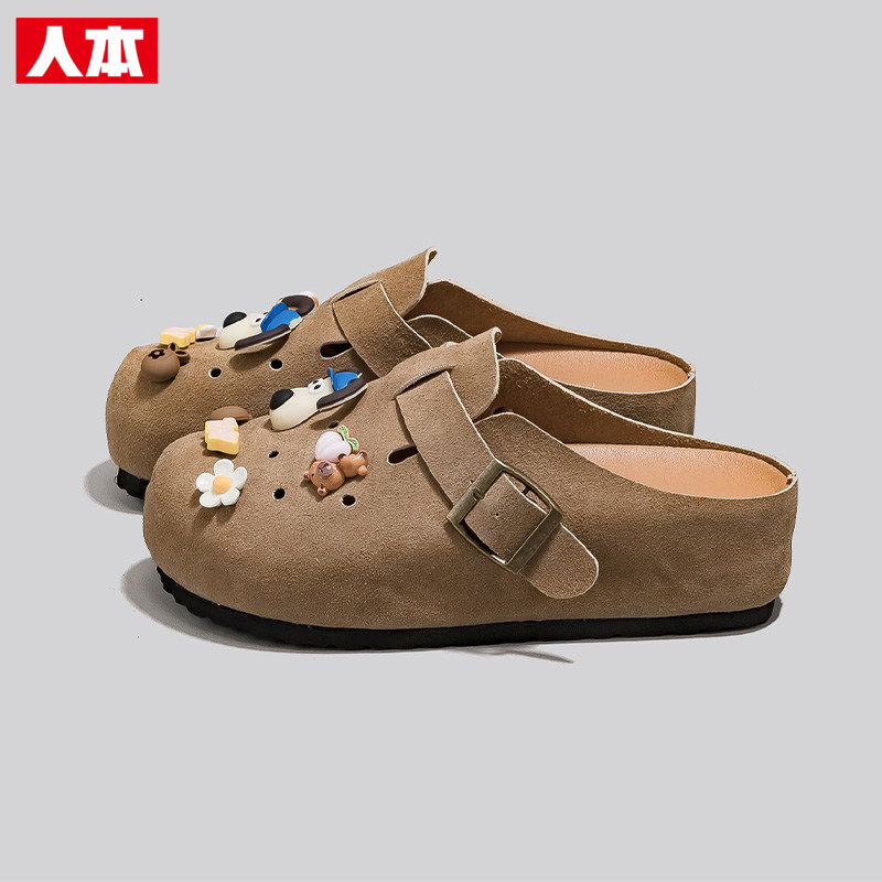 人本新款勃肯鞋休闲鞋百搭半拖