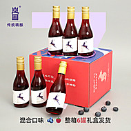 岚图！蓝莓树莓果酒礼盒187mlx6瓶