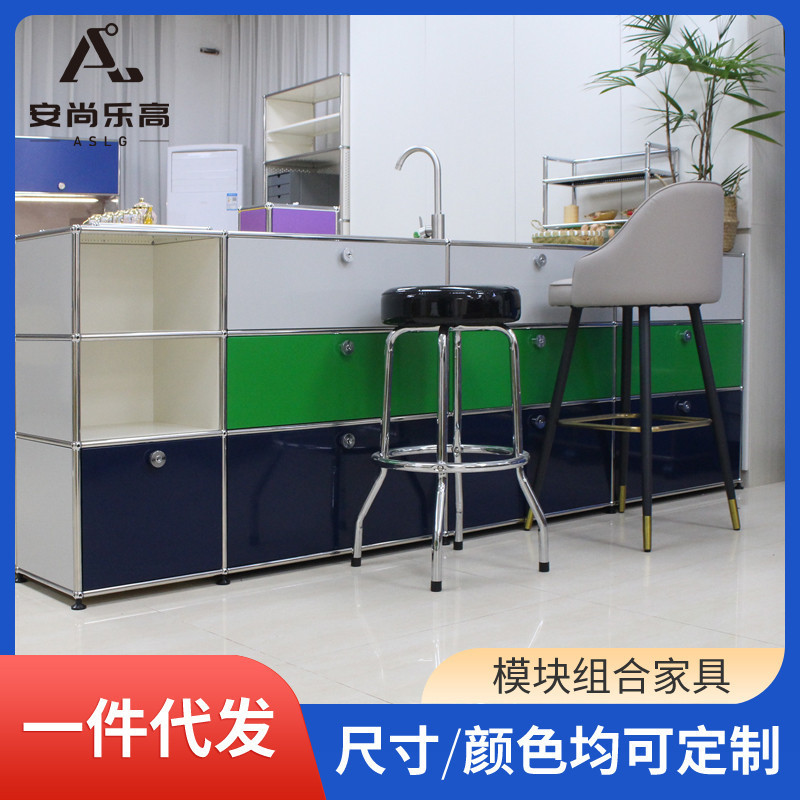 USM不锈钢中古收纳床头柜