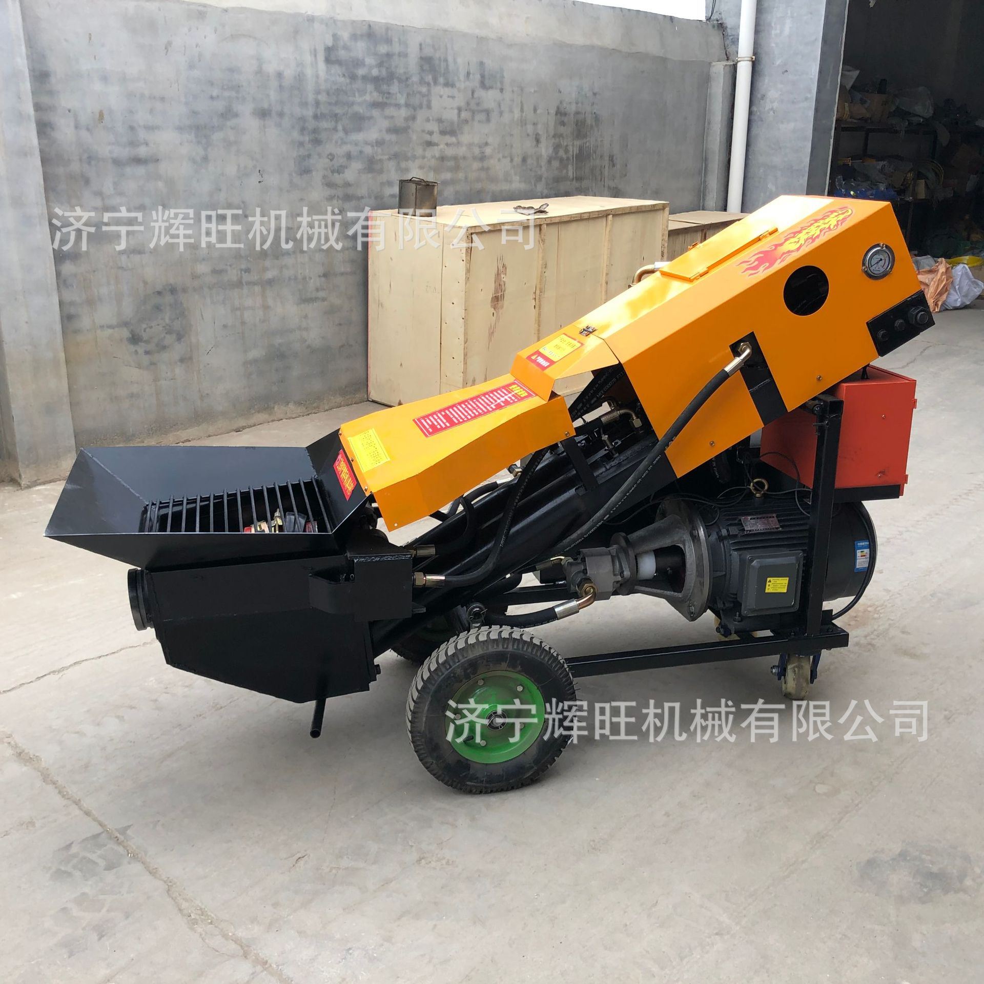 辉旺工程建筑斜式输送泵 工地室内浇筑细石混凝土15kw二次构造泵