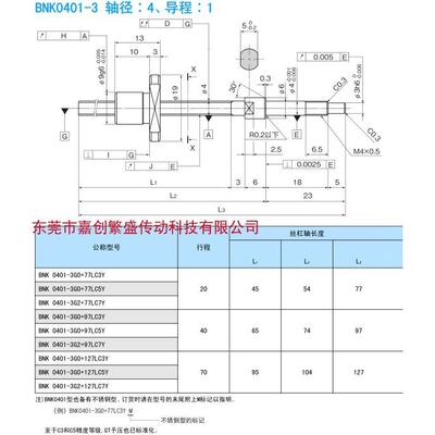 THK丝杆BNK0401-3G0+77LC3YBNK0401-3G0+97LC3YBNK0401-3G0+127L