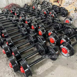 煤矿井下矿车轮对φ350单边实心轨道轮平板车窑车轮铸钢矿车轮