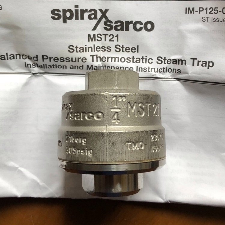 斯派莎克MST21不锈钢热静力压力平衡式蒸汽疏水阀PN25DN8-DN25