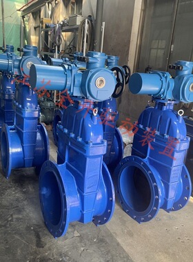 电动法兰闸阀 球墨铸铁暗杆弹性座封闸阀Z45X-10Q DN250