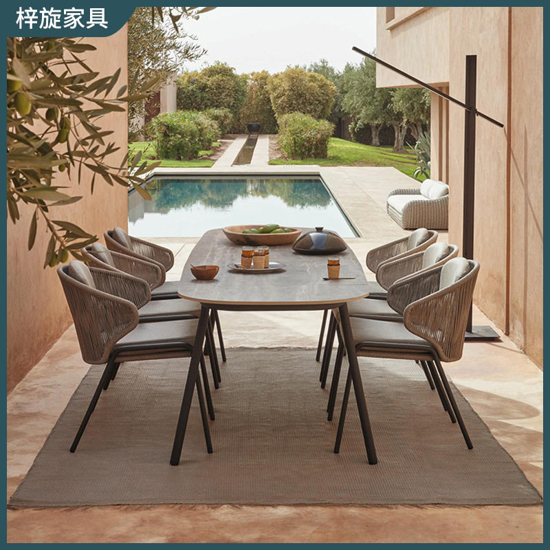 北欧户外花园桌椅 样板房藤编桌椅阳台防晒户外椅庭院室外藤椅,电子元器件市场,电线扎带/束线带,淘宝优惠券,粉丝福利购,淘宝优惠卷