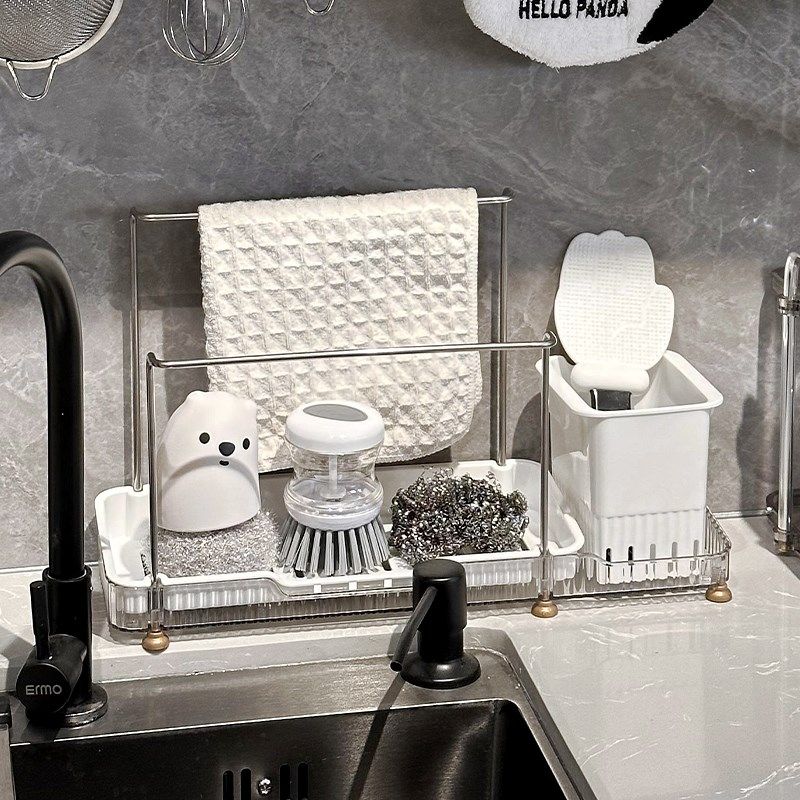 不锈钢抹布架厨房置物架沥水x架免打孔毛巾用品洗碗布水槽海绵收,厨房/烹饪用具,抹布架/厨房清洁收纳架,淘宝优惠券,粉丝福利购,淘宝优惠卷