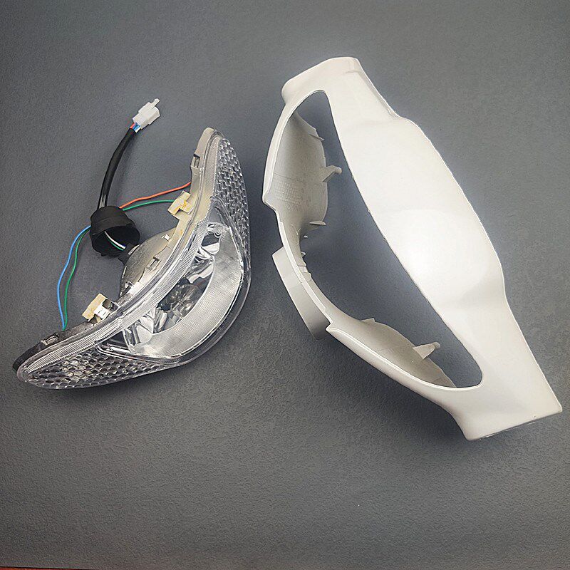 包邮踏板改装福喜头壳配件国二福B喜助力车欧二大灯总成外壳灯箱