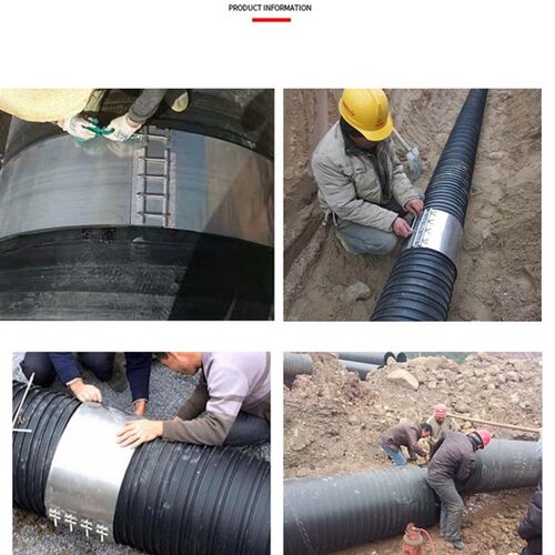 塑钢缠绕管卡箍抱j箍.不锈钢卡箍DN200-DN2600波纹管市政排水排污