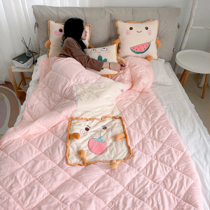 吐司面包抱枕被子两用办公室午睡枕头车I载毯子二合一车用折叠靠,居家布艺,抱枕被,淘宝优惠券,粉丝福利购,淘宝优惠卷