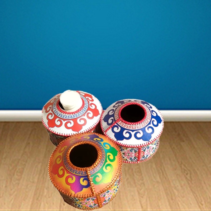 蒙古餐具纸巾牙签盒内蒙古手工艺y品客厅饭厅红蓝色圆形创意抽取,收纳整理,纸巾盒,淘宝优惠券,粉丝福利购,淘宝优惠卷