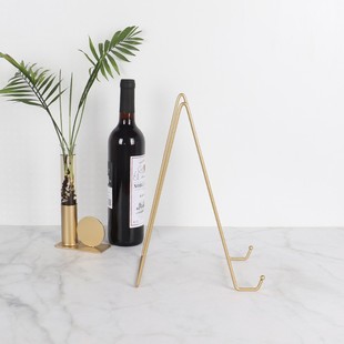 创意相框画框支架子客厅t铁艺托架底座装饰画座架相架壁画落地式