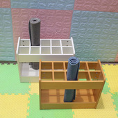 瑜伽垫收纳架 幼儿园地D毯柜 整理包发 蒙氏教具柜 蒙氏工作毯架