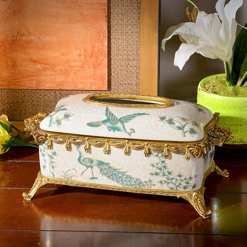 欧式创意纸巾盒客l厅玄关酒柜储物罐美式家居高档花瓶茶几果盘摆,家居饰品,装饰摆件,淘宝优惠券,粉丝福利购,淘宝优惠卷