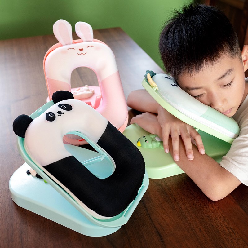 午睡枕小学生趴睡枕n儿童便携午休神器教室桌面睡觉抱枕趴枕可折