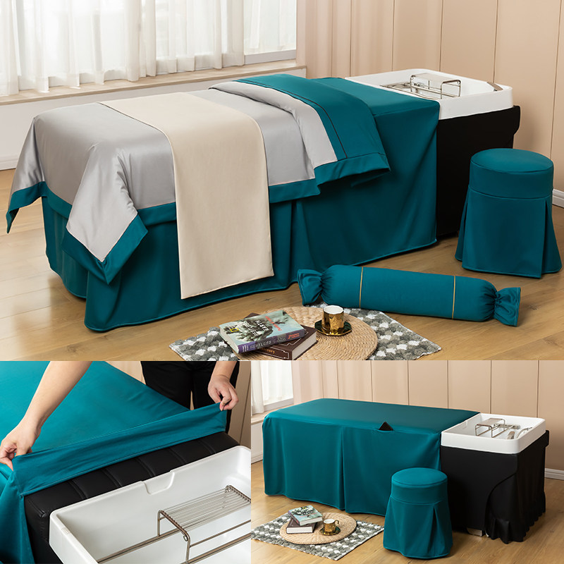 泰式洗头床罩头疗床三四件套美容美发养发M馆床套床裙采耳推拿理,床上用品,床罩,淘宝优惠券,粉丝福利购,淘宝优惠卷