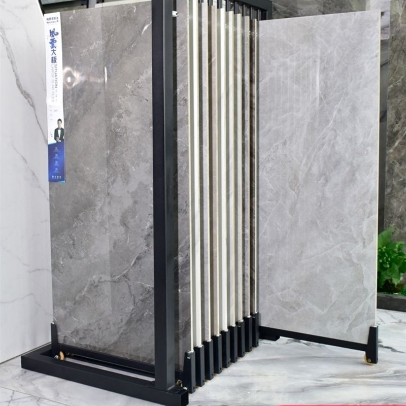 落地式瓷砖d抽拉柜750X1500大板岩板立式双面多功能展架瓷砖展示