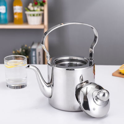 加厚不锈钢烧水壶小提梁泡茶煮水C冲咖啡带过滤网餐厅饭店酒店家