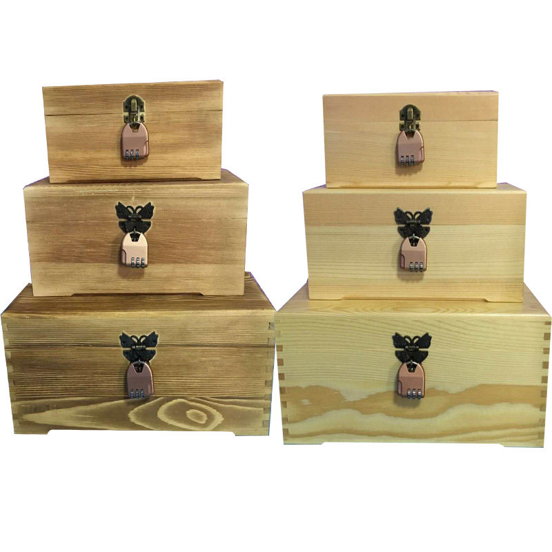 木盒定做大号带锁收纳盒s汉服A4文件存钱罐桌面化妆品收纳盒子包,收纳整理,桌面收纳盒,淘宝优惠券,粉丝福利购,淘宝优惠卷