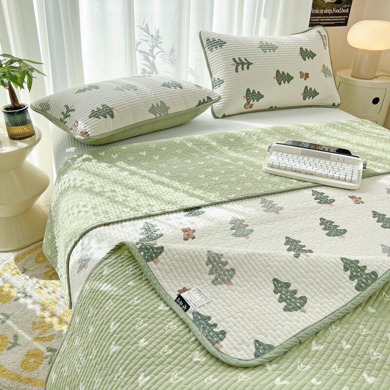 宅小白韩式双面纯棉全棉床盖榻榻米四季绗K缝被夹棉双人床单三件,床上用品,床盖,淘宝优惠券,粉丝福利购,淘宝优惠卷