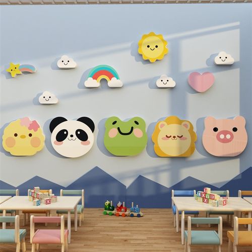 幼儿园环创主题墙面装饰成品楼梯走E廊环境布置材料培训机画室教