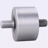 平移门滑轮载重1吨 垃圾车轮子 超重型平轮铁轮 实心槽轮轨道轮z