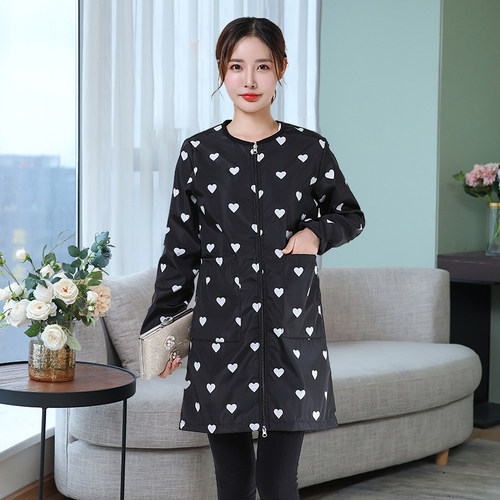 长袖围裙女 厨房 家用防水做饭烧菜罩衣围腰P可爱工作服防污罩衫