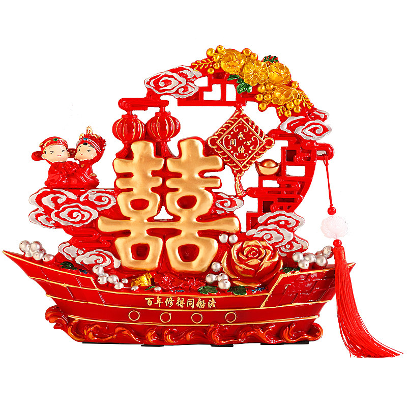 客厅玄关电视柜寓意喜庆婚房布置装饰喜字摆件结S婚礼物闺蜜送新,家居饰品,装饰摆件,淘宝优惠券,粉丝福利购,淘宝优惠卷