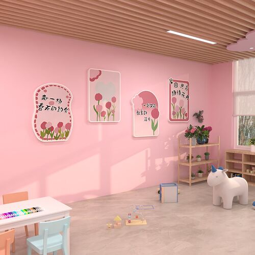 学前班级春天主题环m创境材料幼儿园墙面装饰场景布置植物角墙贴