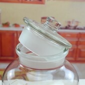 泡酒瓶 玻璃瓶广口磨砂泡酒罐人C参药酒瓶高硼硅酒坛子家用密封罐