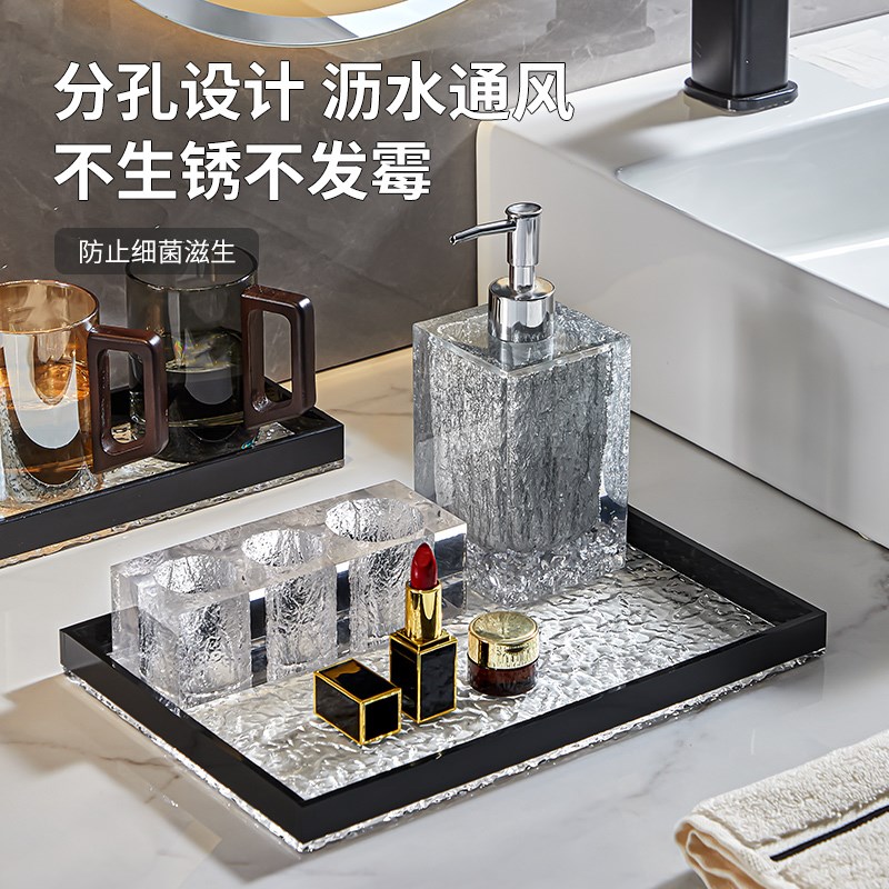 高档电动牙刷置物架浴室台面收纳洗漱套装K漱口杯牙刷牙具底座架