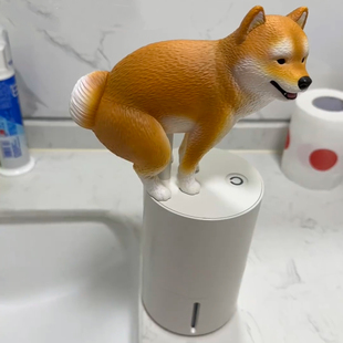 拉便便的小狗蹲着拉粑粑的柴犬洗手机可爱搞怪感应出沫2025新款