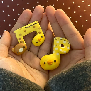 抖音同款可爱黄色发夹可爱卡通可爱小熊小鸡树脂立体夹子甜妹发饰