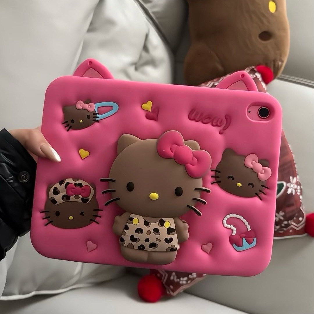 软壳可爱硅胶mini7平板套黑皮kitty猫ipad11保护壳2026个性粉色