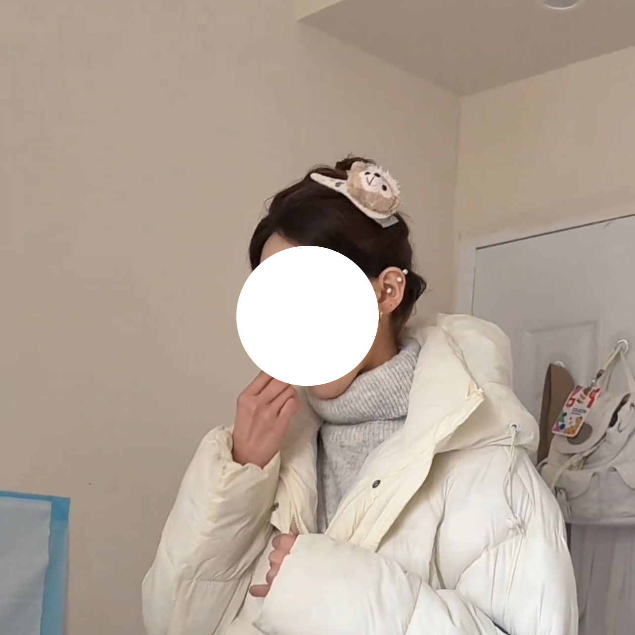 卡通小熊发夹可爱少女心装饰品毛绒公仔边夹丸子头夹碎发鸭嘴夹